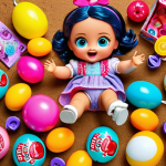 **

Prompt: LOL Surprise dolls unwrapping ritual, multiple layers, excited child, surprise, toys and accessories scattered around, vibrant colors, happy atmosphere, Kinder Surprise inspiration.

**