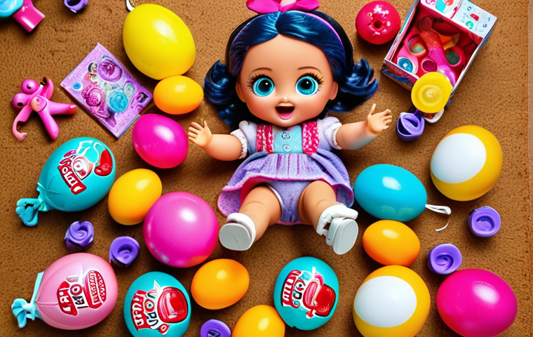 **

Prompt: LOL Surprise dolls unwrapping ritual, multiple layers, excited child, surprise, toys and accessories scattered around, vibrant colors, happy atmosphere, Kinder Surprise inspiration.

**