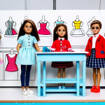 LOL Surprise! Fashion Design Studio**

"A bright and colorful fashion design studio for LOL Surprise! dolls, fully clothed miniature mannequins wearing trendy outfits, sewing machine, fabric swatches, design sketches on the walls, appropriate attire, safe for work, perfect anatomy, natural proportions, professional studio photography, high quality"

**