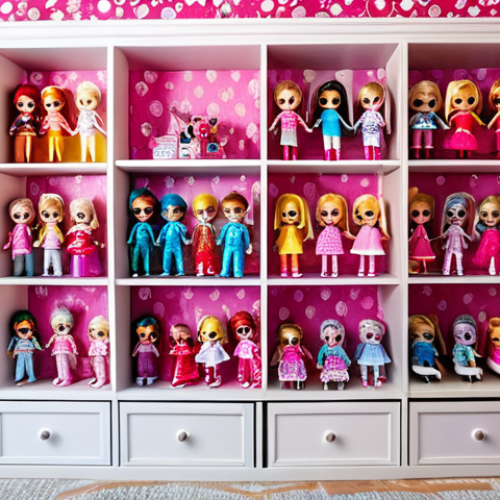 Home 9 LOL 서프라이즈의 신규 출시 상품 리스트 - LOL Surprise! Collection Display**
"A brightly lit children's bedroom with shelves displaying a lar...